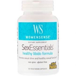 Natural Factors, ウーメンセンス、セックスエッセンシャルズ、健康的な性欲のためのフォーミュラ、植物性カプセル90粒