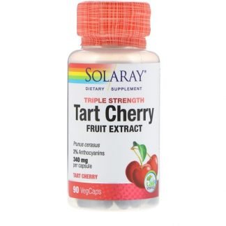 Solaray, トリプルストレングス・タルトチェリーフルーツエキス、340mg、ベジキャップ90個