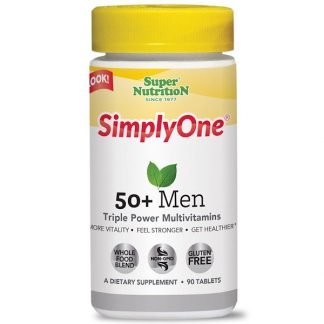 Super Nutrition, シンプリー・ワン、50歳以上の男性用トリプルパワー・マルチビタミン、90錠