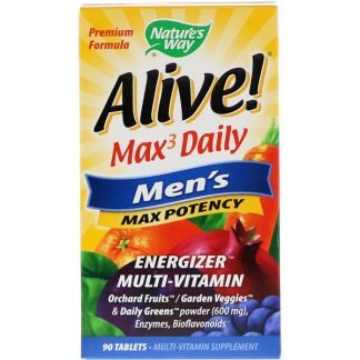 Nature's Way, アライブ！マックス3デイリー、男性用マルチビタミン、90錠