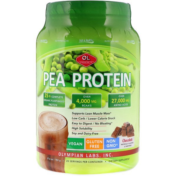 Olympian Labs Inc., Lean & Healthy Pea Protein, Chocolate, 27.6 oz (784 g)