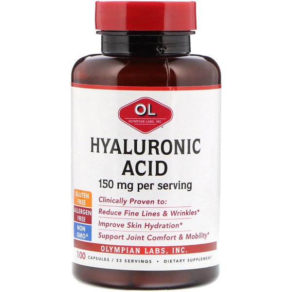 Olympian Labs, ヒアルロン酸、150 mg、100カプセル