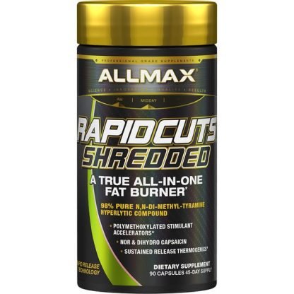 ALLMAX Nutrition, ラピッドカッツ・シュレデッド、本物のオールインワン・ファットバーナー、カプセル90粒