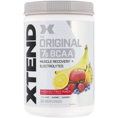Scivation, エクステンド、オリジナル7G BCAA、ノックアウトフルーツパンチ、14.3 oz (405 g)