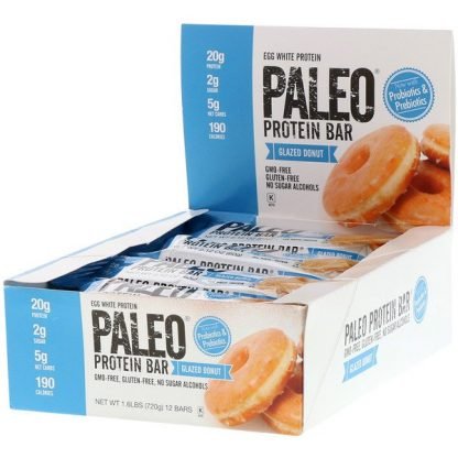 Julian Bakery, Paleo Protein Bar、グレーズドーナッツ、12本、各2.12 oz (60 g)
