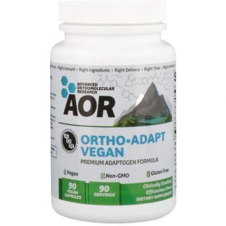 Advanced Orthomolecular Research AOR, オーソ アダプト ビーガン、ビーガンカプセル90個