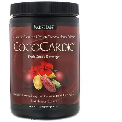 Madre Labs, CocoCardio 有機認定ココア & ビーツジュースパウダー + ハイビスカスエキス, 7.93 oz. (225 g)