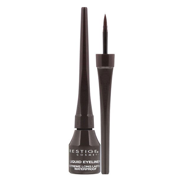 Prestige Cosmetics, Liquid Eyeliner, Black/Brown, 0.1 fl oz (3 ml)