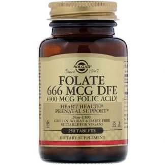 Solgar, 葉酸、400 mcg、250錠