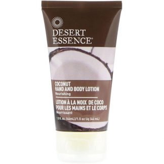 Desert Essence, トラベルサイズ, ココナッツ ハンド & ボディローション, 1.5 fl oz (44 ml)