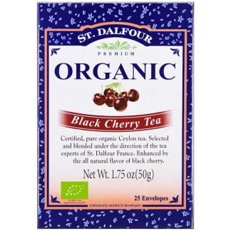 St. Dalfour, オーガニック、ブラックチェリーティー、25袋、1.75オンス (50 g) (Discontinued Item)