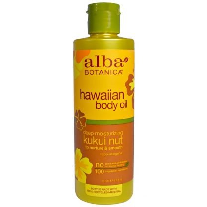 Alba Botanica, ハワイアンボディオイル、ククイナッツ、8.5 fl oz (251 ml)