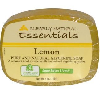 Clearly Natural, エッセンシャルズ, ピュア・アンド・ナチュラルグリセリンソープ, レモン, 4 オンス (113 g)