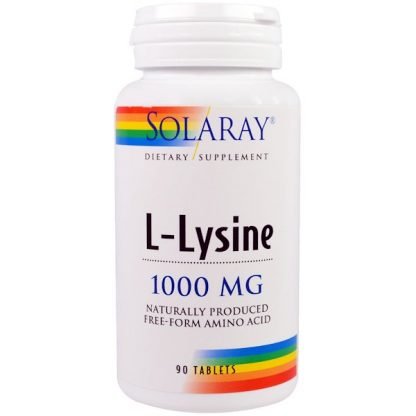 Solaray, L-リシン、1,000 mg、90 錠