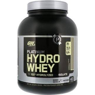 Optimum Nutrition, プラチナ・ハイドロホエイ、クッキ＆クリーム・オーバードライブ、3.5 lb (1.59 kg)
