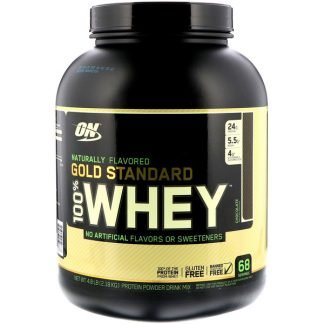 Optimum Nutrition, ゴールドスタンダード、天然香料使用、100%ホエイ、チョコレート、4.8 lb (2.18 kg)