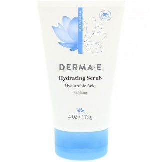 Derma E, ハイドレイティングスクラブ　　ヒアルロン酸配合、 4 オンス (113 g)