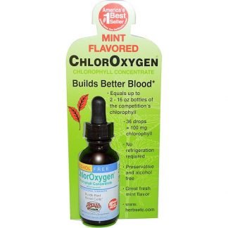 Herbs Etc., ChlorOxygen、クロロフィル濃縮物、アルコール不使用、ミント風味、1 fl オンス (29.5 ml)
