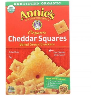 Annie's Homegrown, Organic Cheddar Squares, Baked Snack Crackers, 7.5 oz (213 g)