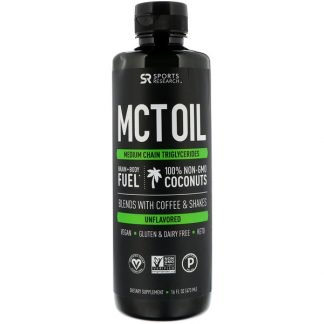 Sports Research, MCTオイル、無風味、16 oz (473 ml)