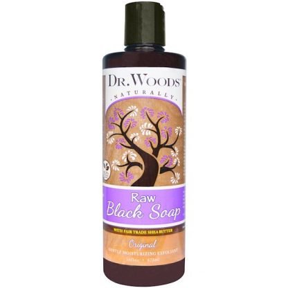 Dr. Woods, Raw Black Soap with Fair Trade Shea Butter、オリジナル、16液量オンス (473 ml)