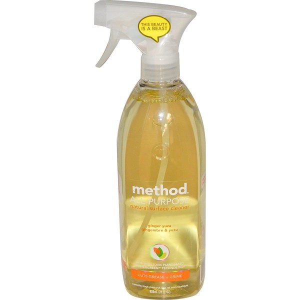Method, オールパーパスナチュラルサーフェスクリーナー、 ジンジャーとゆず、 28液量オンス (828 ml)