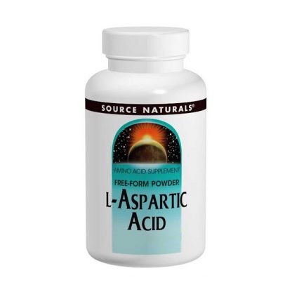 Source Naturals, L-アスパラギン酸, フリーフォームパウダー, 3.53オンス (100 g)