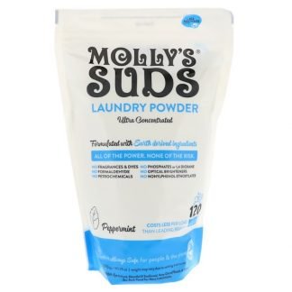 Molly's Suds, ランドリーパウダー、超濃縮、ペパーミント、120回分、80.25オンス (2.275 kg)