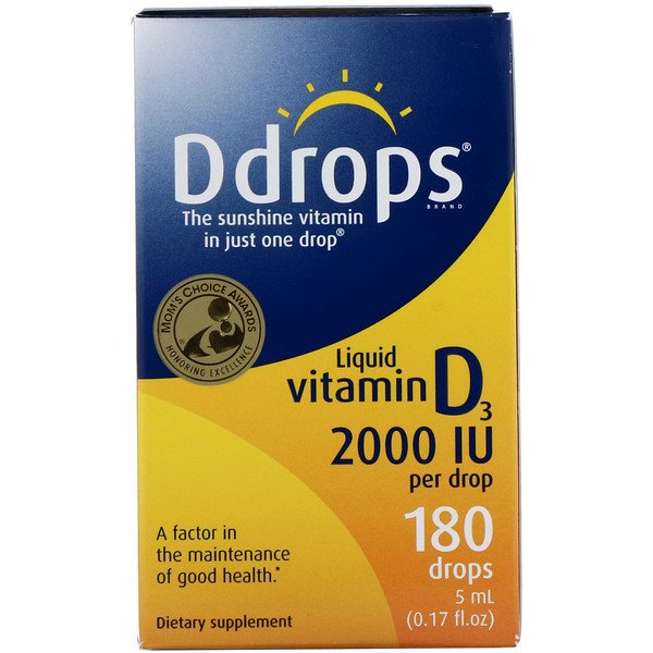 Ddrops, 液体 ビタミンD3、 2000 IU、 0.17液量オンス (5 ml)