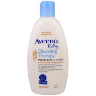 Aveeno, ベビー®, クレンジングセラピー モイスチャライジングウォッシュ, 無香料, 8 液量オンス (236 ml)