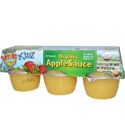 Earth's Best, キッズ、オーガニック アップルソース、6個入り、各4 oz (113 g)