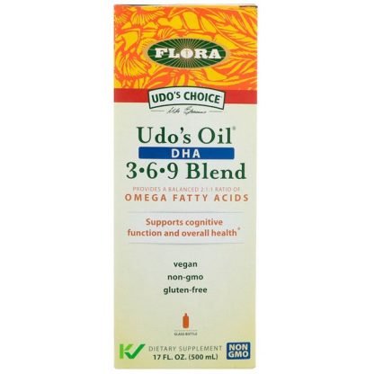 Flora, ウドチョイス、 ウドオイル DHA 3·6·9 ブレンド、 17 fl oz (500 ml)