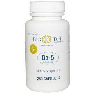 Bio Tech Pharmacal, D3-5コレカルシフェロール、250粒