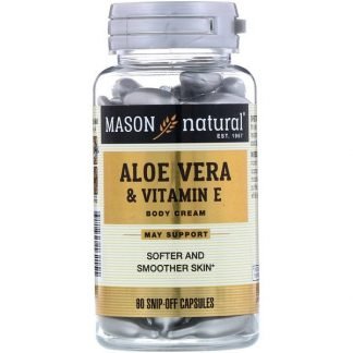 Mason Natural, アロエベラ＆ビタミンE、天然クリーム、スニップオフ60カプセル