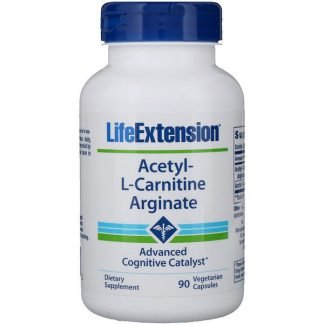 Life Extension, アセチル-L-カルニチンアルギニン酸、植物性カプセル90粒