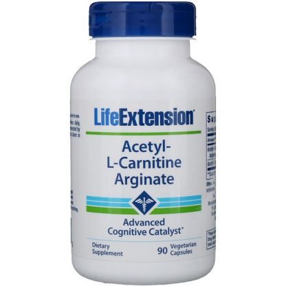 Life Extension, アセチル-L-カルニチンアルギニン酸、植物性カプセル90粒