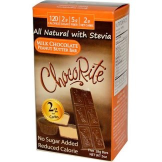 HealthSmart Foods, Inc., チョコライト, ミルクチョコレート・ピーナッツバターバー, 各 5本 (28 g)