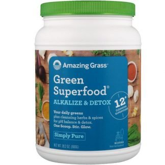 Amazing Grass, グリーンスーパーフード®, アルカリ化 & デトックス, 28.2 オンス (800 g)