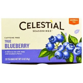 Celestial Seasonings, ハーバルティー, カフェインフリー, トゥルーブルーベリー, ティーバッグ 20袋, 1.6 オンス (45 g)