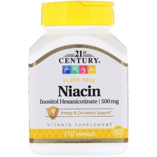 21st Century, ナイアシン･イノシトール･ヘキサニコチネート、500 mg、110カプセル