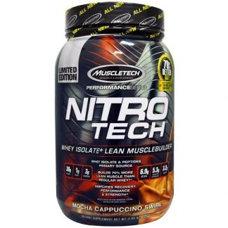 Muscletech, Nitro-Tech  Whey Isolate + Lean Musclebuilder, Mocha Cappuccino Swirl, 2.00 lbs (907 g) (Discontinued Item)