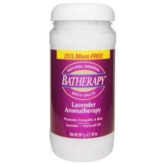 Queen Helene, バセラピー（Batherapy）, ナチュラルミネラルバスソルト（Natural Mineral Bath Salts）, 、ラベンダーアロマセラピー, 20オンス (567 g)