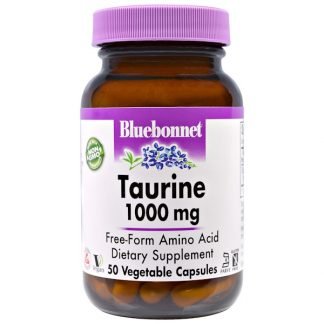 Bluebonnet Nutrition, タウリン、1,000 mg、50ベジキャップ