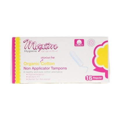 Maxim Hygiene Products, オーガニックコットン、ノンアプリケータータンポン、レギュラー、タンポン16個