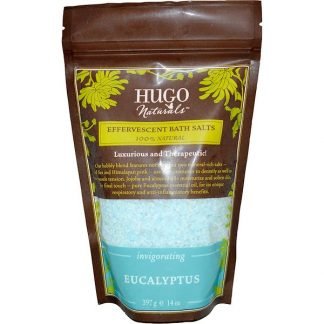 Hugo Naturals, 発泡性バスソルト、ユーカリ、14オンス（397g）
