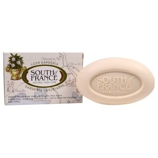 South of France, Lush Gardenia、オーガニックシアバターフレンチミルド楕円石鹸、6 oz (170 g)