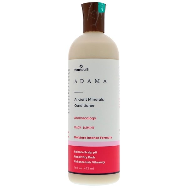 Zion Health, アダマ、エンシェントミネラルコンディショナー、ピーチジャスミン、16 fl oz (473 ml)
