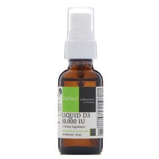 DaVinci Laboratories of Vermont, 液体 D3、 10000 IU、 30 ml