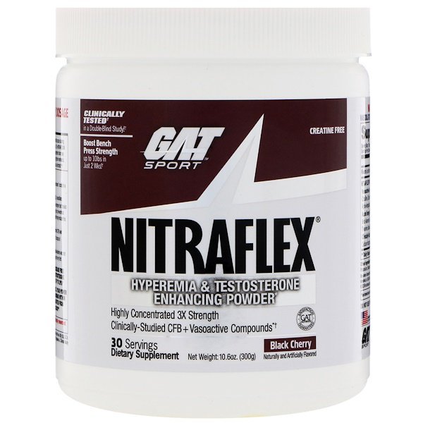 GAT, ナイトラフレックス、 ブラックチェリー、 10.6 oz (300 g)