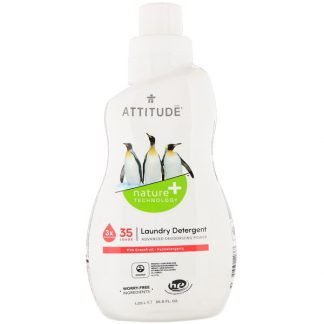 ATTITUDE, 洗濯洗剤、ピンクグレープフルーツ、35回分、35.5fl oz（1.05l）